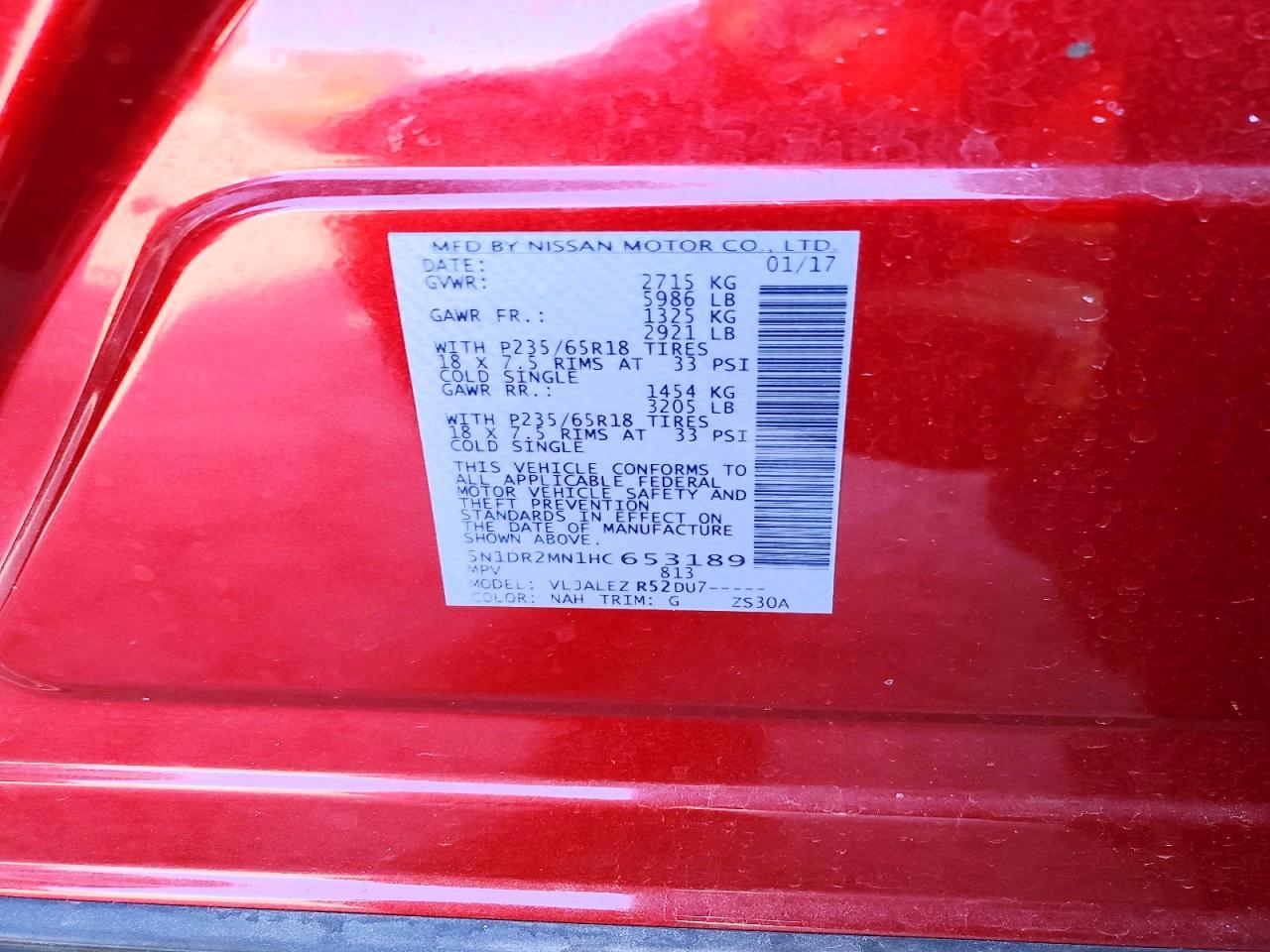 2017 Nissan Pathfinder Sv - zdjęcie 13