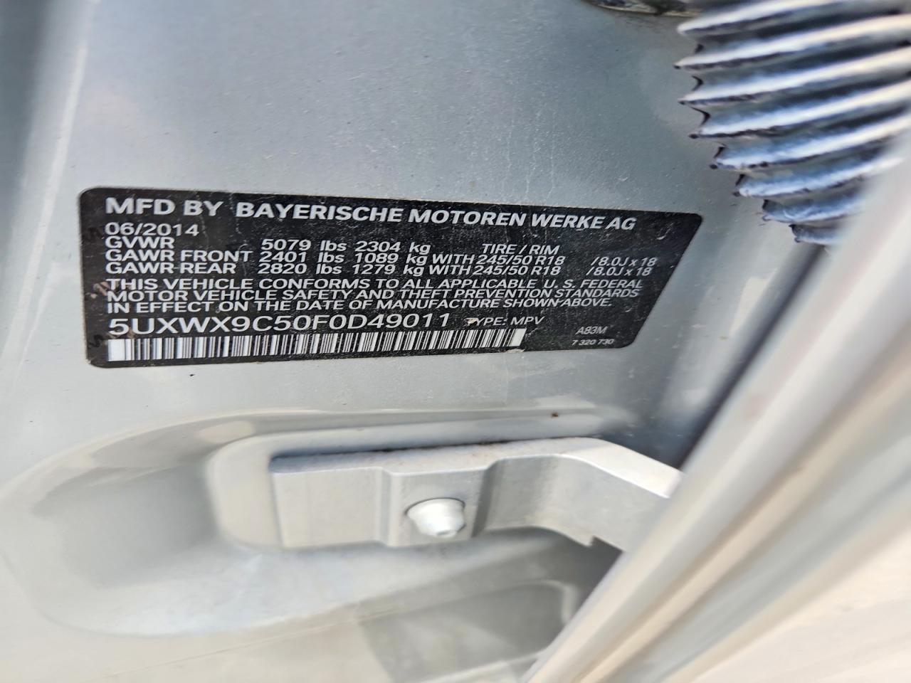 2015 BMW X3 xDrive28I - zdjęcie 14
