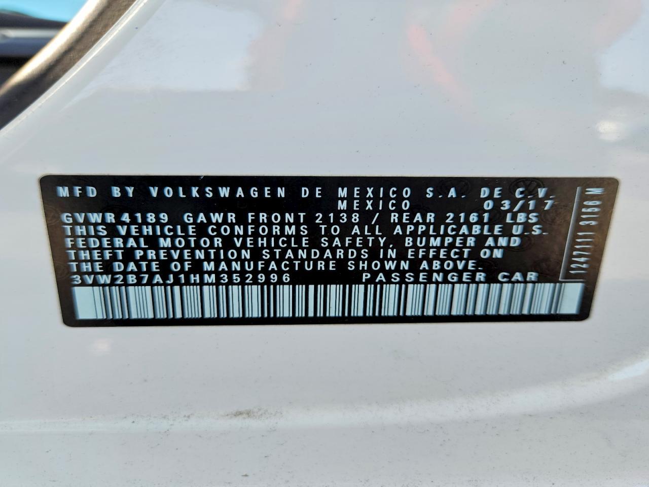 2017 Volkswagen Jetta S - zdjęcie 13