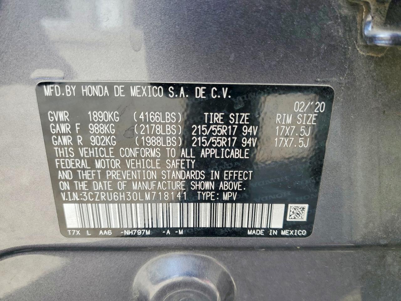2020 Honda Hr-V Lx - zdjęcie 14