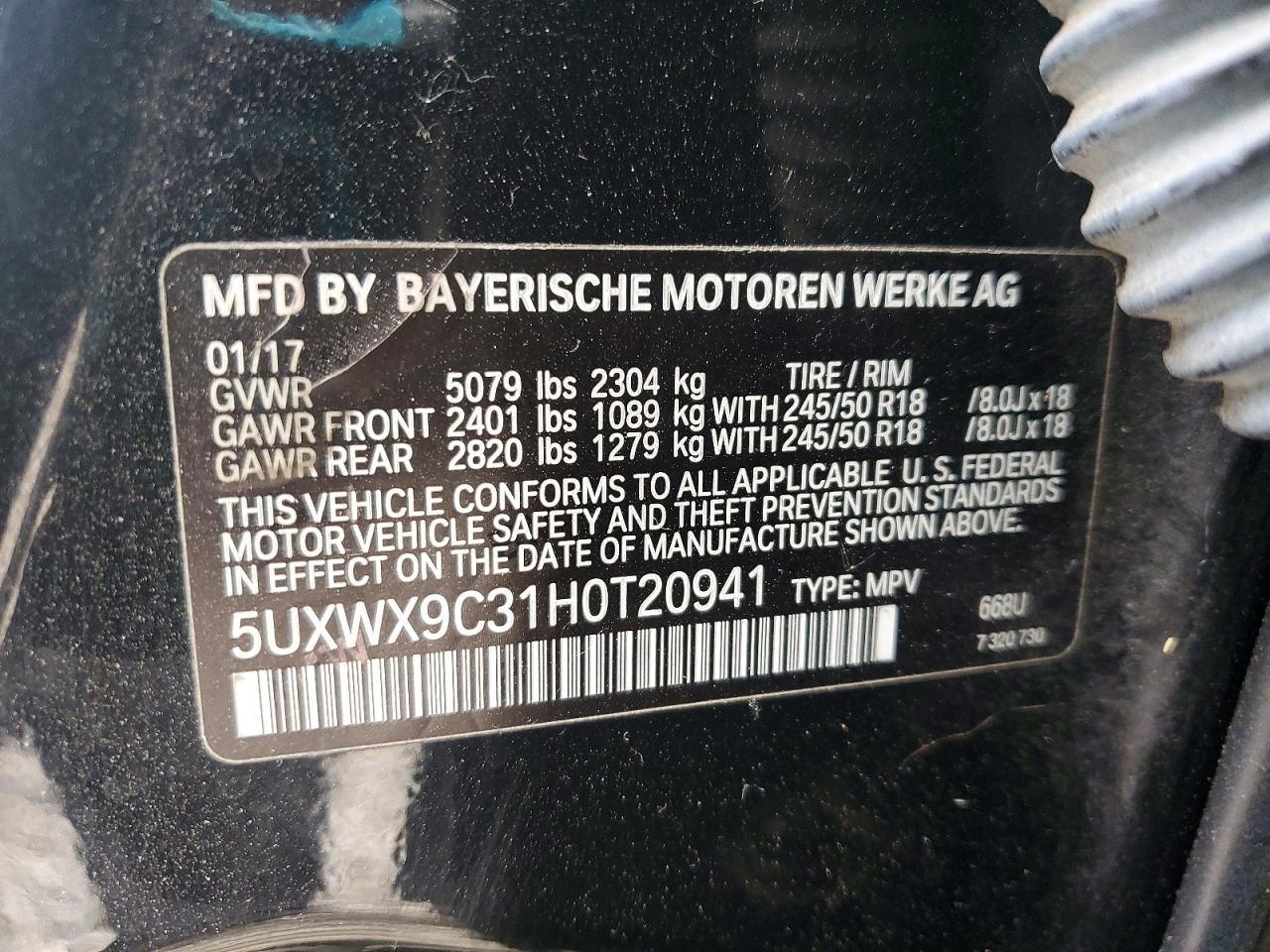 2017 BMW X3 xDrive28I - zdjęcie 14