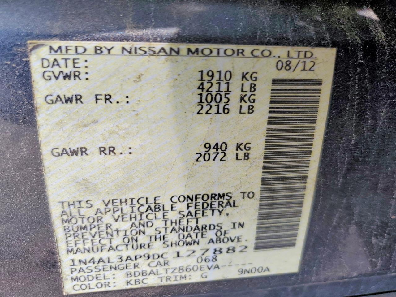 2013 Nissan Altima 2.5 - zdjęcie 12