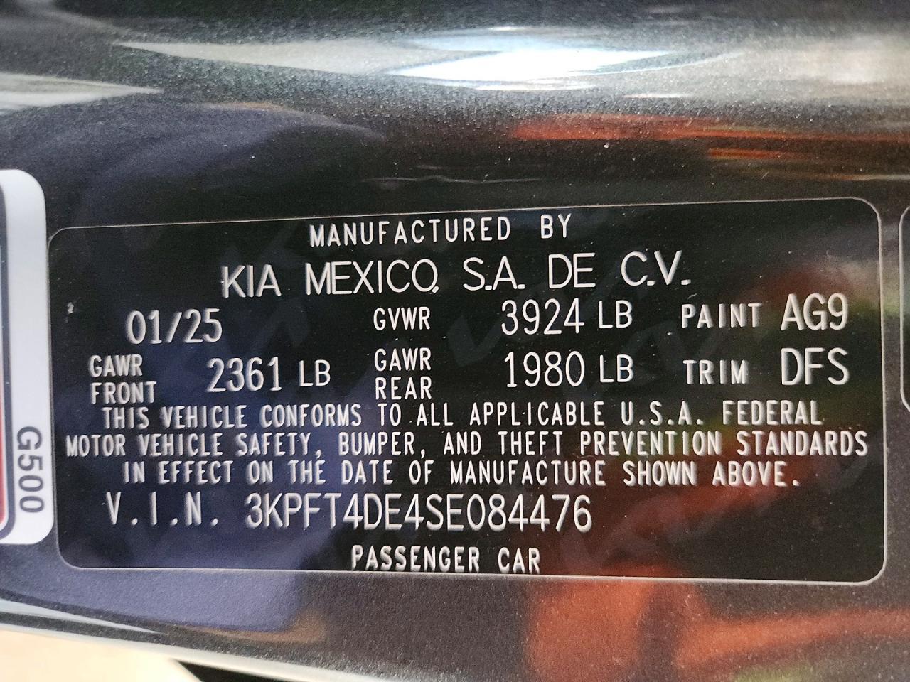 2025 Kia K4 Lxs - zdjęcie 12