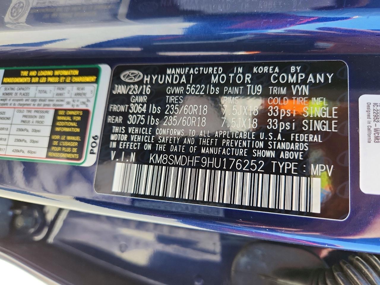 2017 Hyundai Santa Fe Se - zdjęcie 13