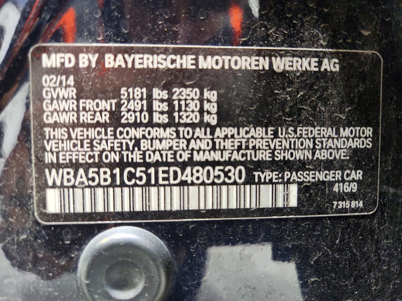 2014 BMW 535 I - zdjęcie 13