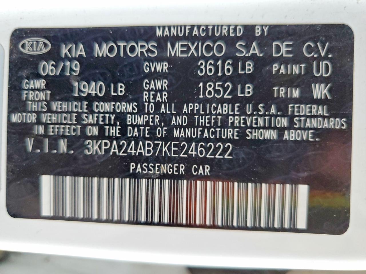 2019 Kia Rio S - zdjęcie 12