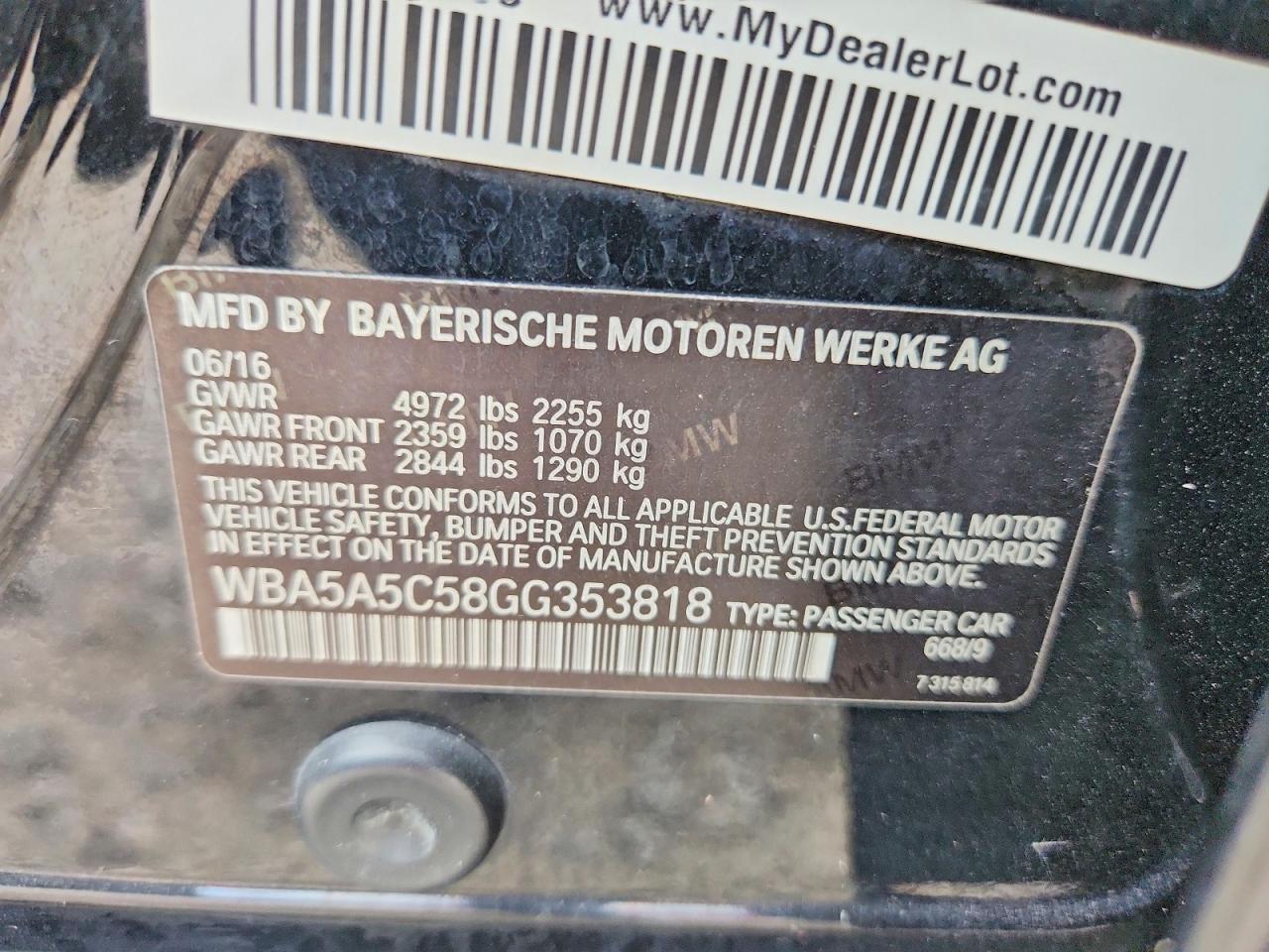 2016 BMW 528 I - zdjęcie 12