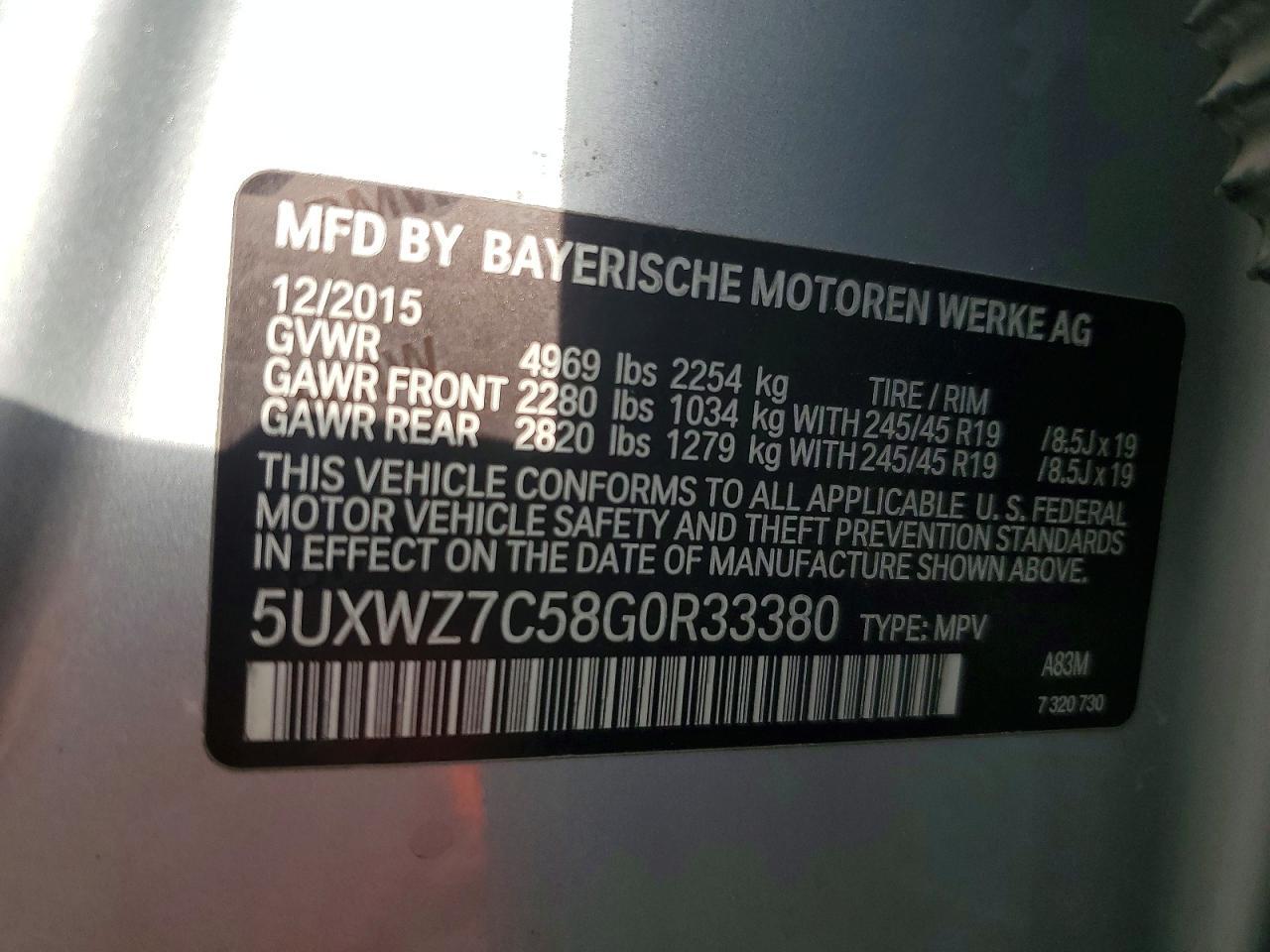 2016 BMW X3 Sdrive28I - zdjęcie 12