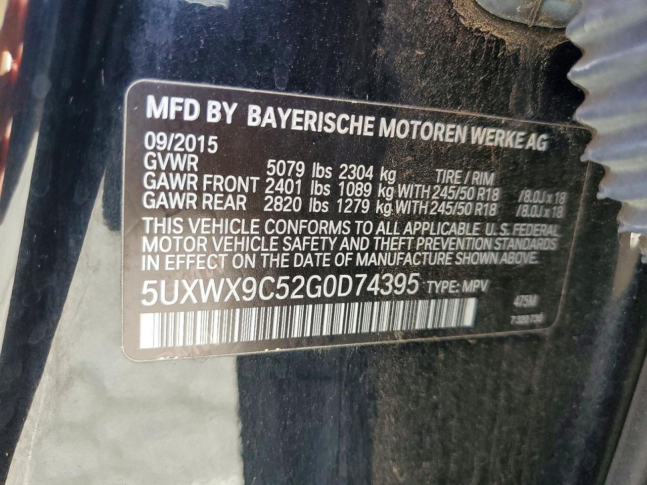 2016 BMW X3 xDrive28I - zdjęcie 13