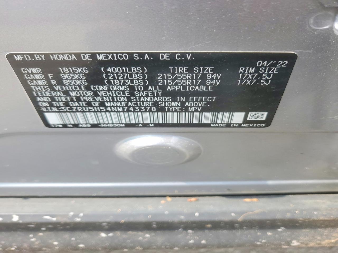 2022 Honda Hr-V Ex - zdjęcie 12