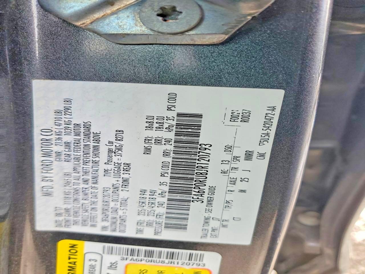 2018 Ford Fusion Titanium/Platinum Hev - zdjęcie 12