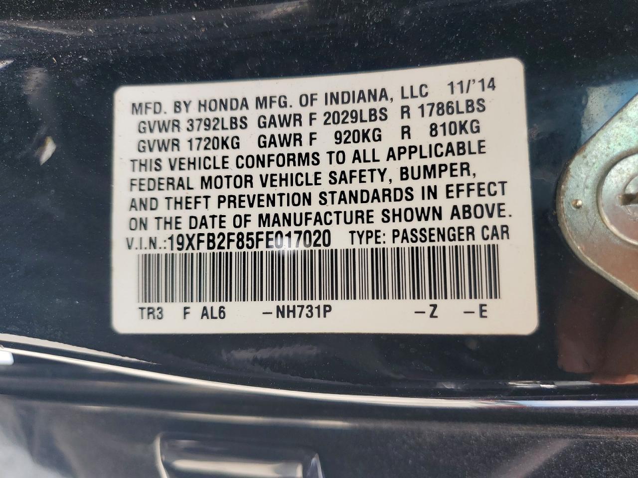 2015 Honda Civic Ex - zdjęcie 12