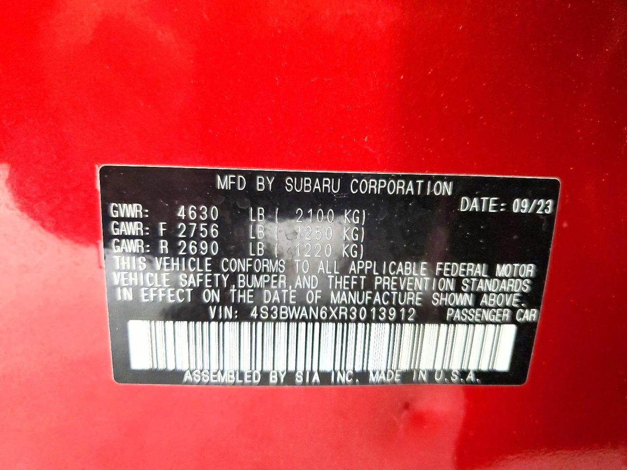 2024 Subaru Legacy Limited - zdjęcie 13