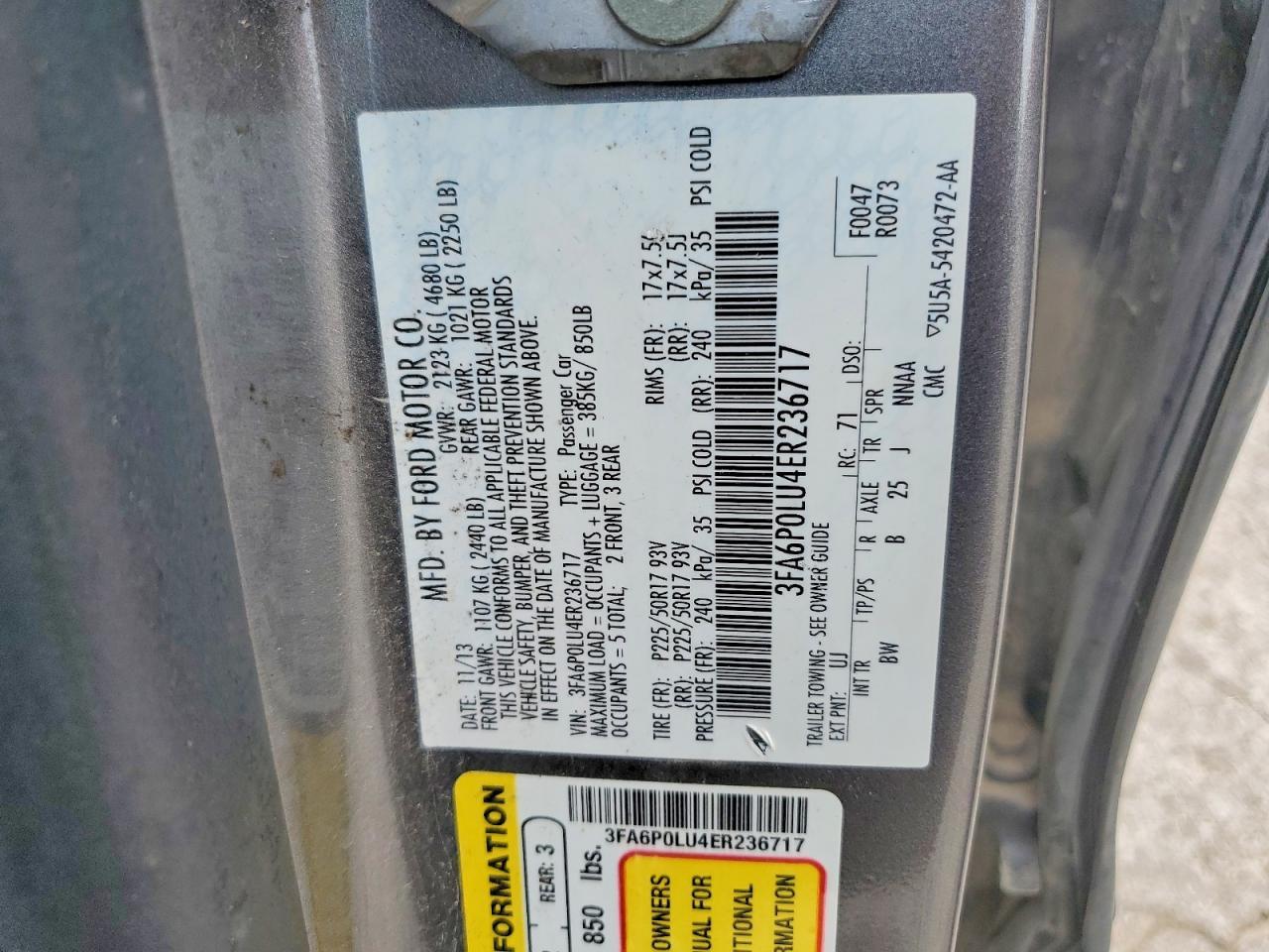 2014 Ford Fusion Se Hybrid - zdjęcie 12