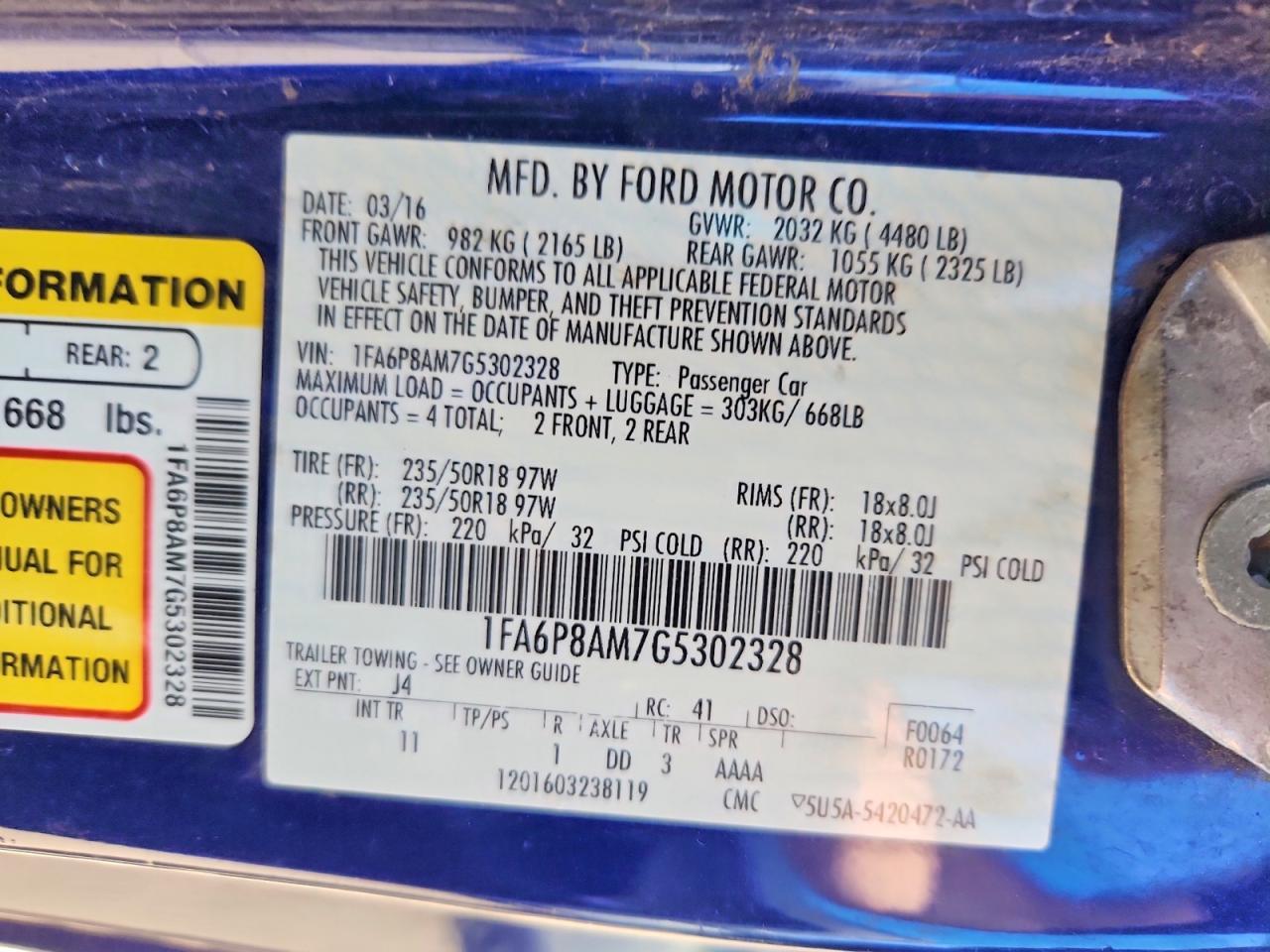 2016 Ford Mustang - zdjęcie 12