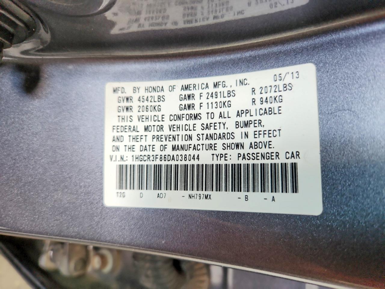 2013 Honda Accord Exl - zdjęcie 12