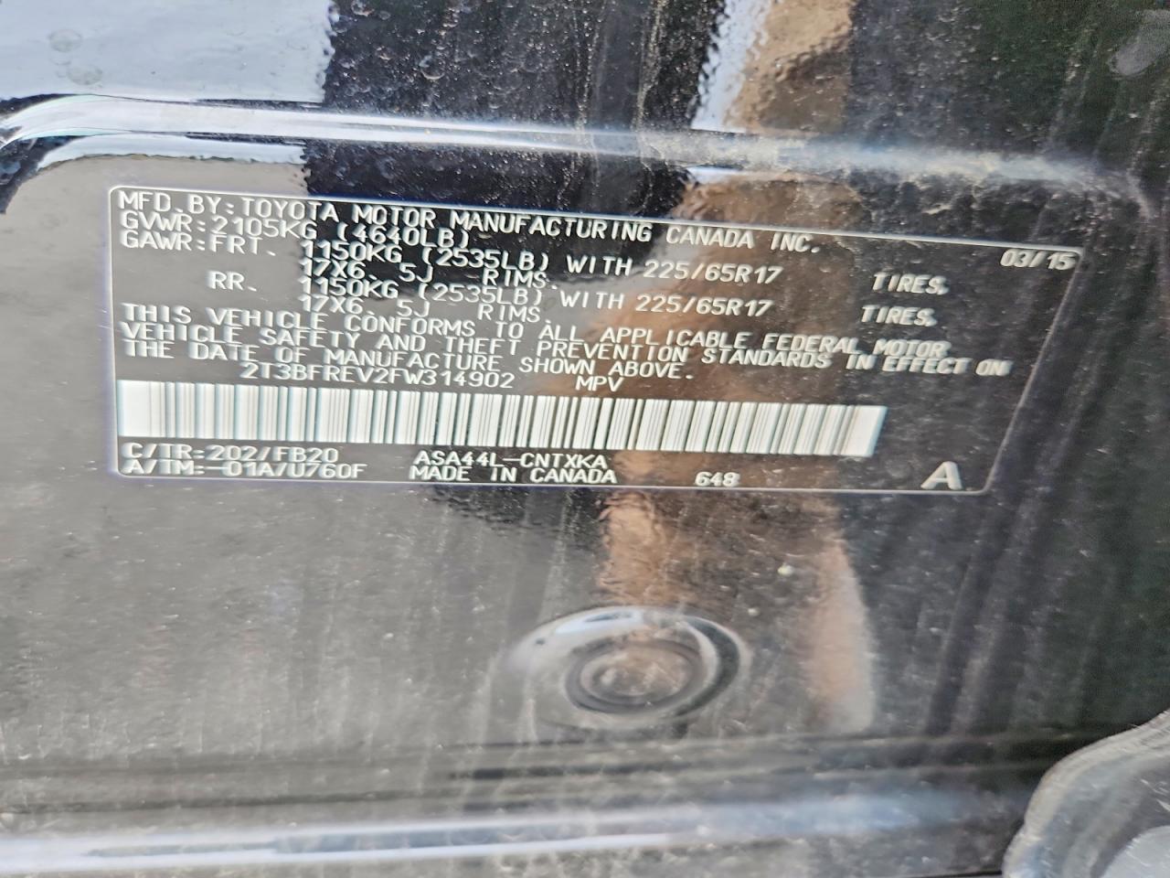 2015 Toyota Rav4 Le - zdjęcie 13