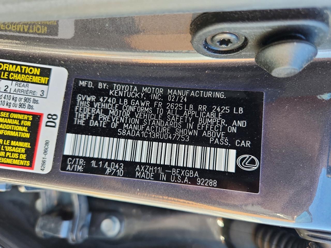 2024 Lexus Es 300H Base - zdjęcie 12