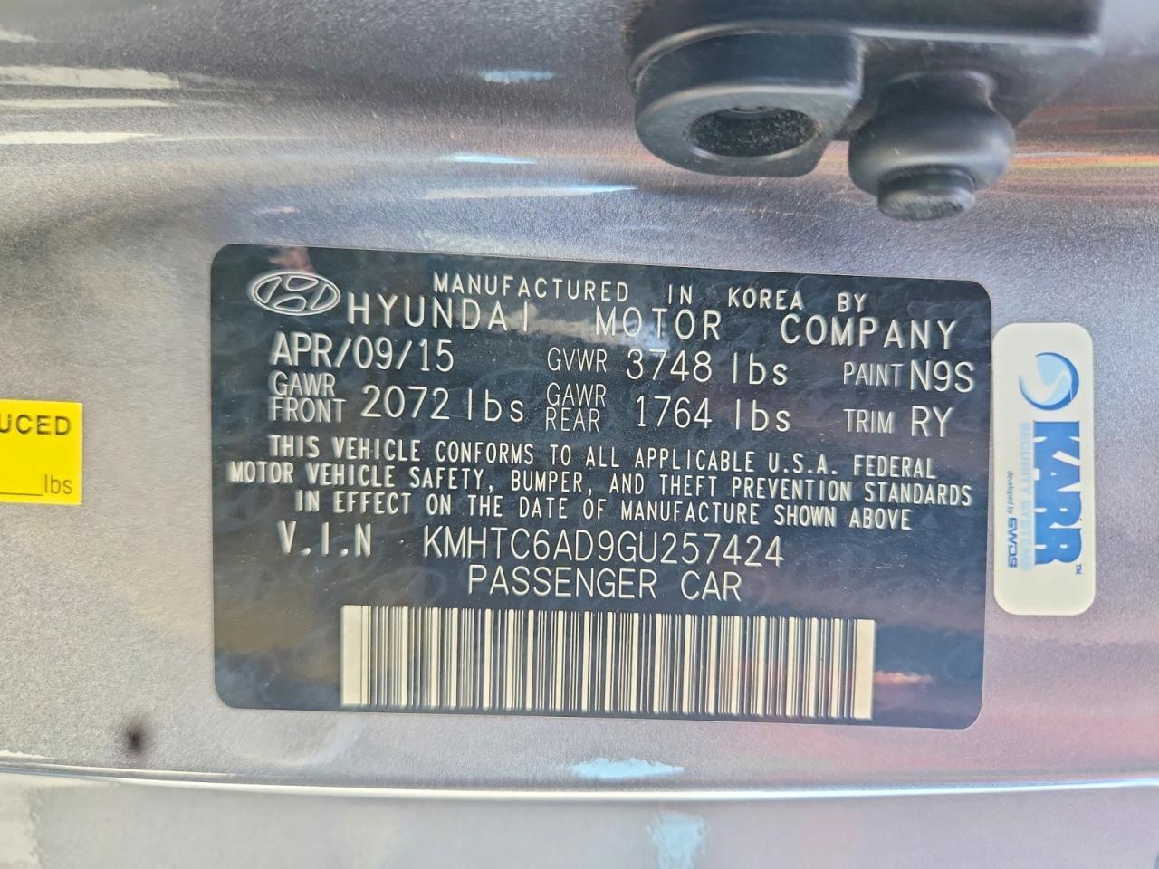 2016 Hyundai Veloster Base - zdjęcie 12