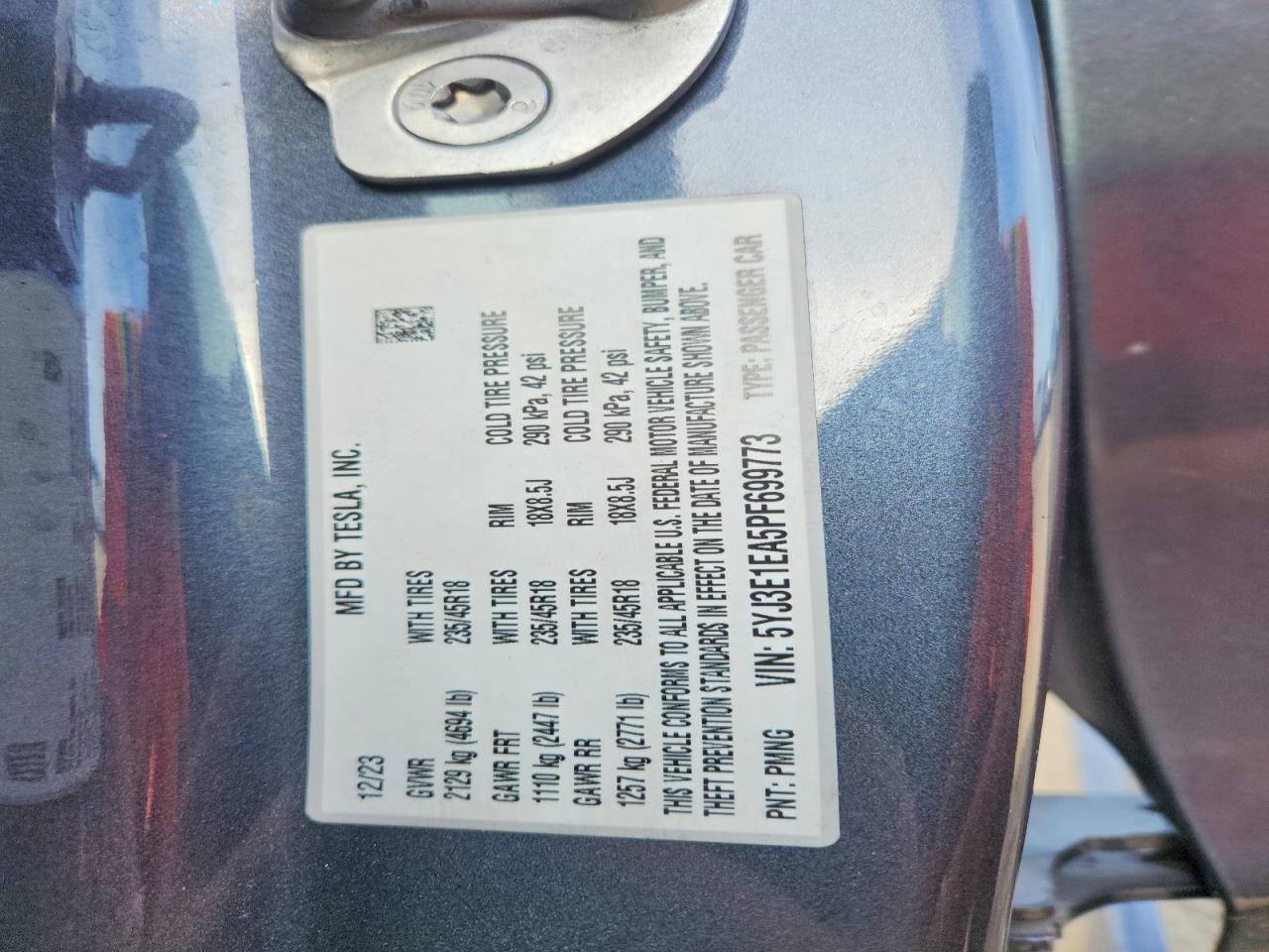 2023 Tesla Model 3 - zdjęcie 12