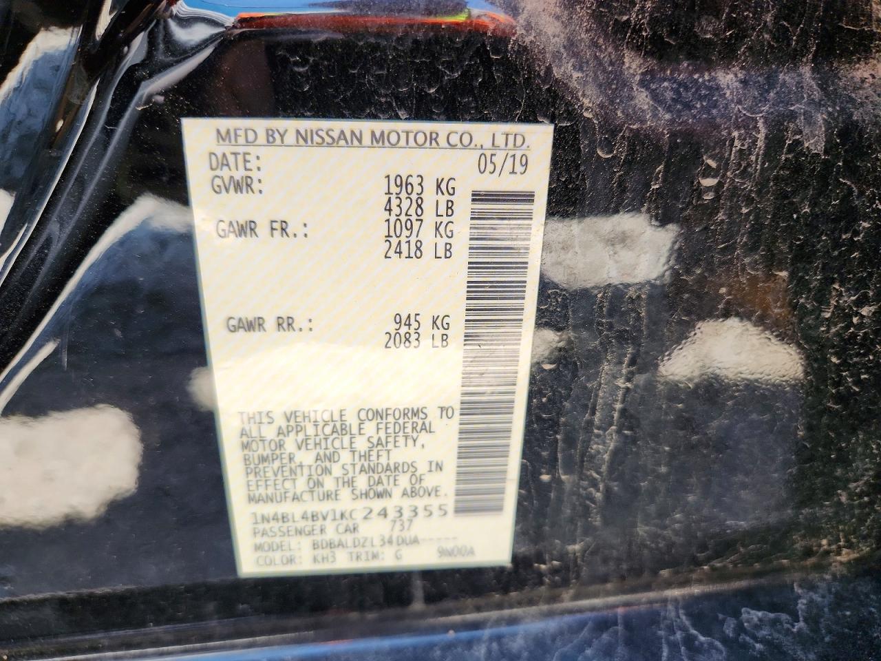 2019 Nissan Altima S - zdjęcie 12