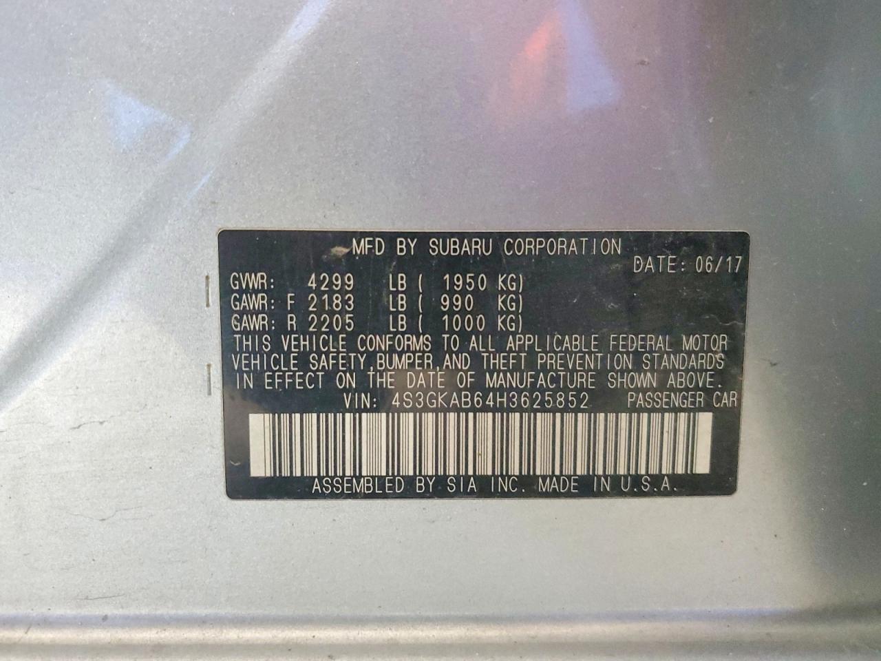 2017 Subaru Impreza Premium - zdjęcie 12