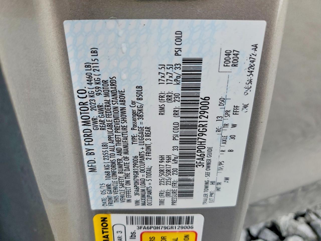 2016 Ford Fusion Se - zdjęcie 12