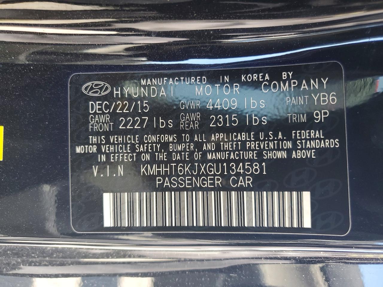 2016 Hyundai Genesis 3.8L - zdjęcie 13