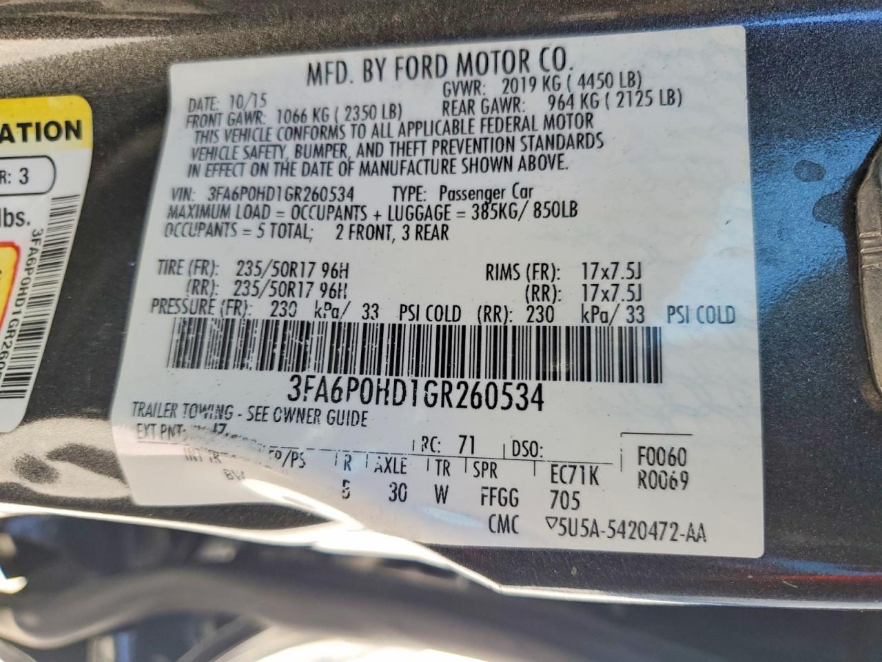 2016 Ford Fusion Se - zdjęcie 12