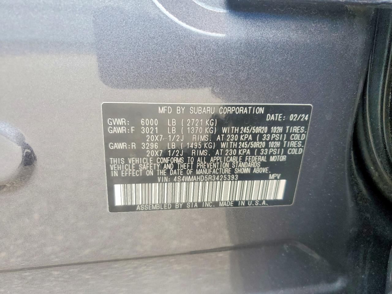2024 Subaru Ascent Onyx Edition - zdjęcie 13