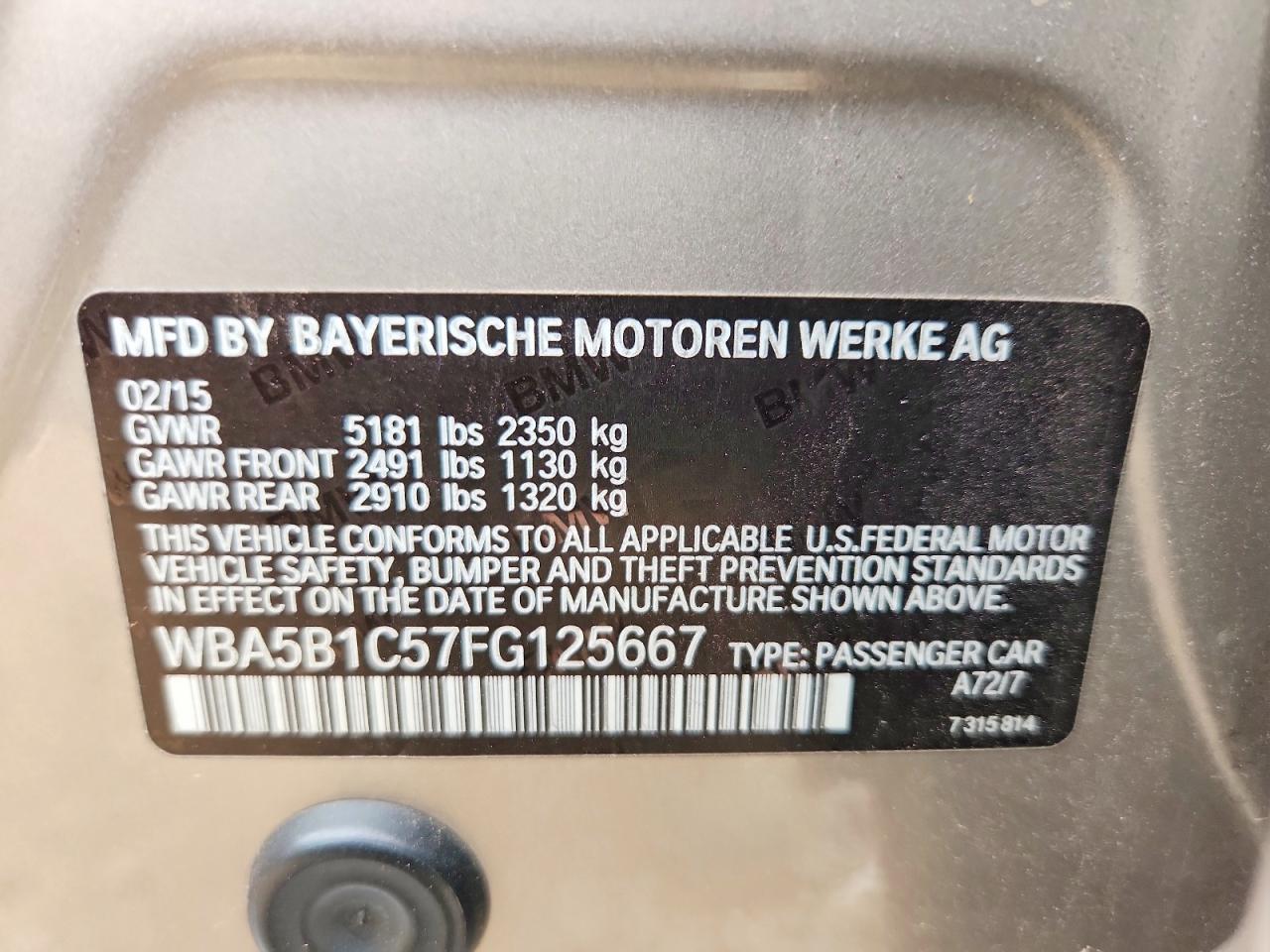 2015 BMW 535 I - zdjęcie 12