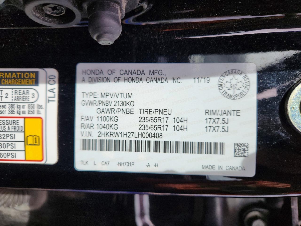 2020 Honda Cr-V Lx - zdjęcie 14