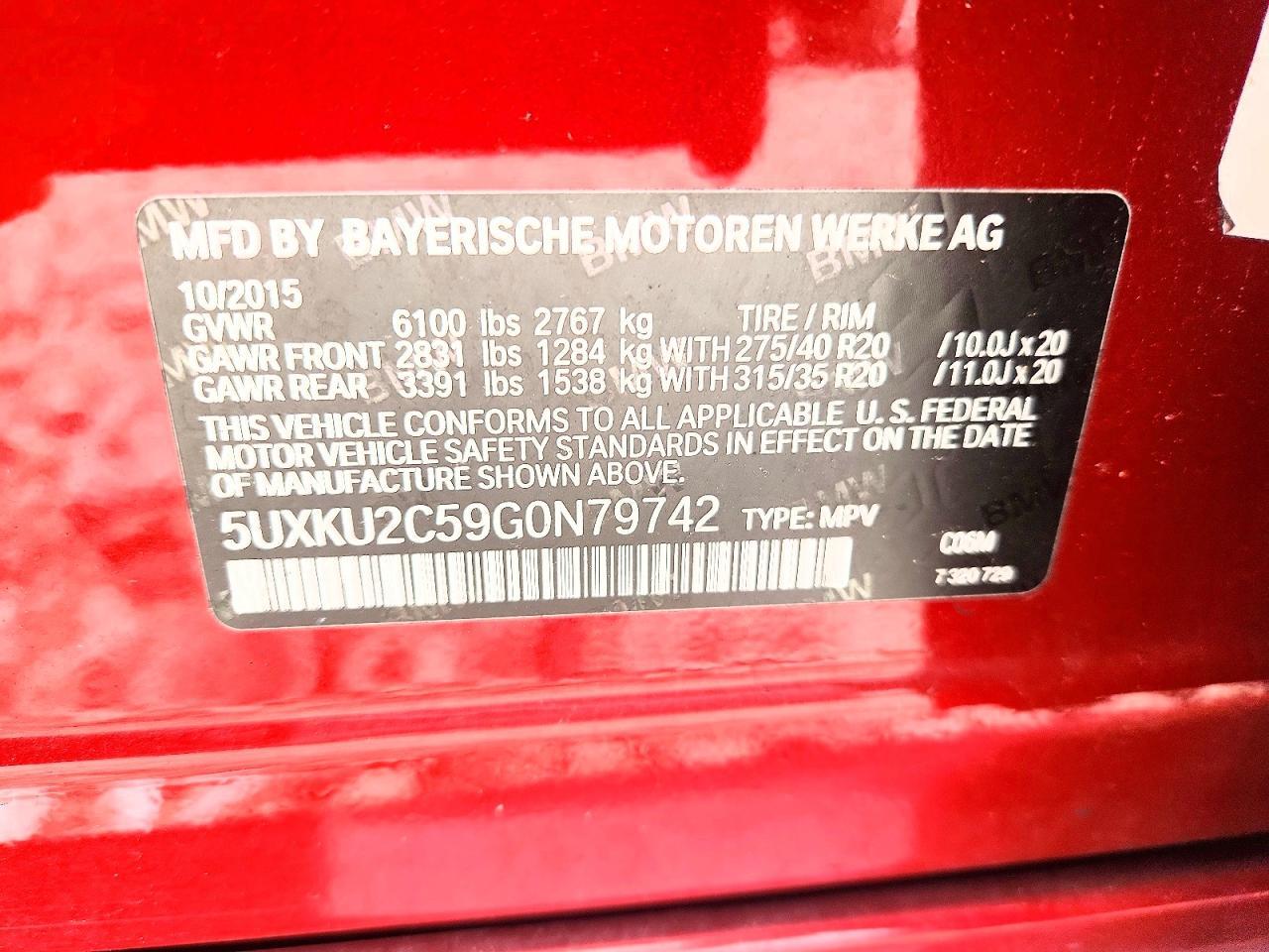 2016 BMW X6 xDrive35I - zdjęcie 13