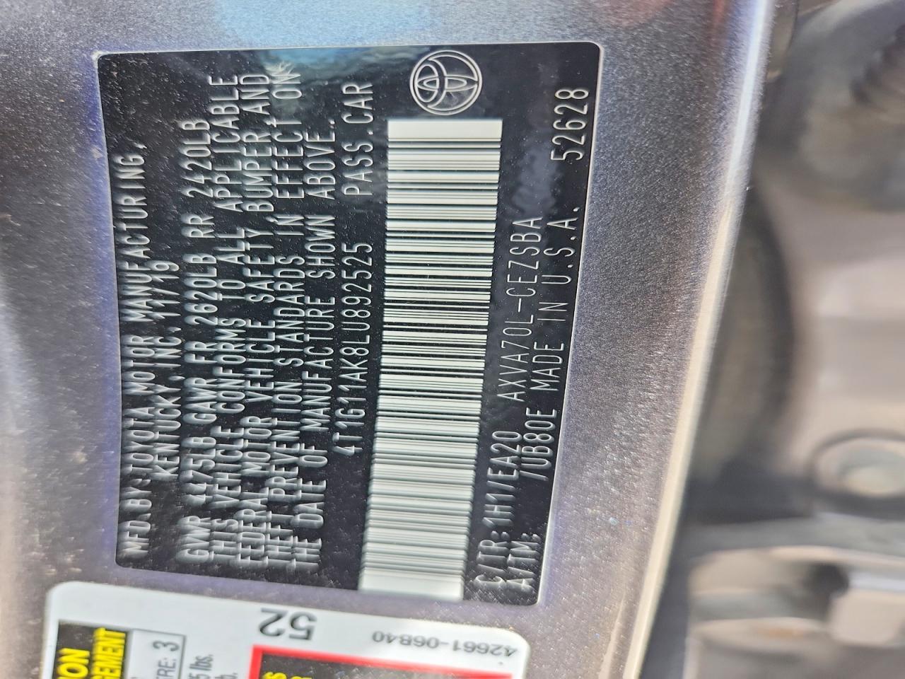 2020 Toyota Camry Se - zdjęcie 14
