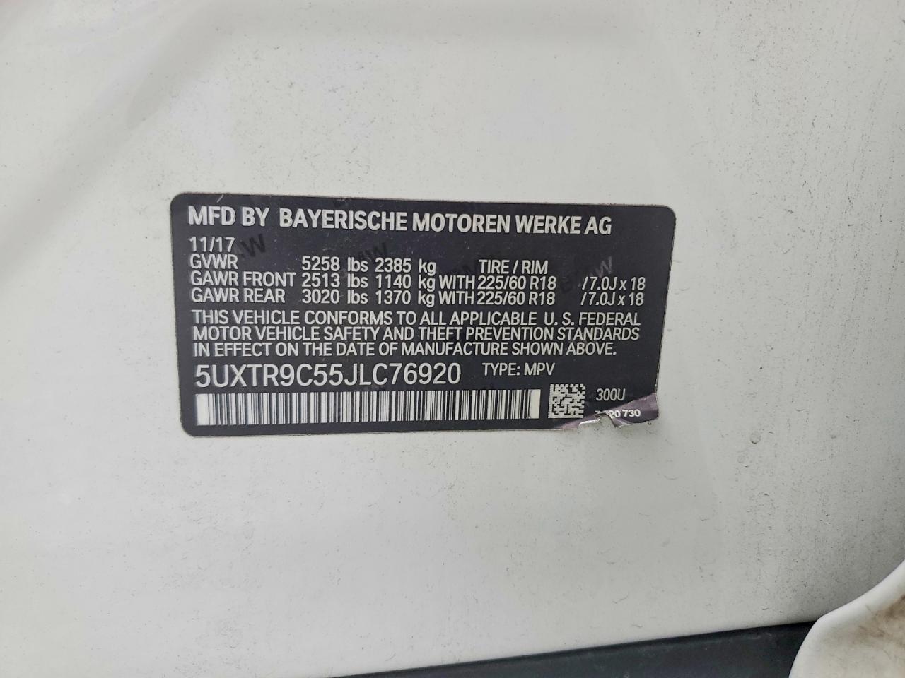 2018 BMW X3 xDrive30I - zdjęcie 13