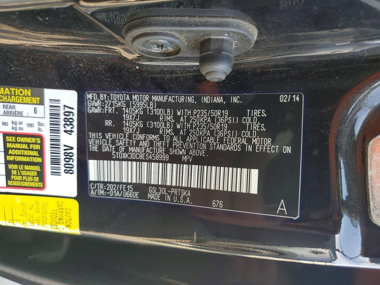 2014 Toyota Sienna Sport - zdjęcie 14