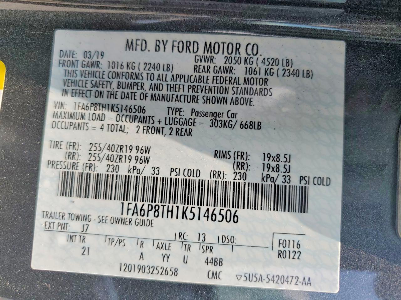 2019 Ford Mustang - zdjęcie 12