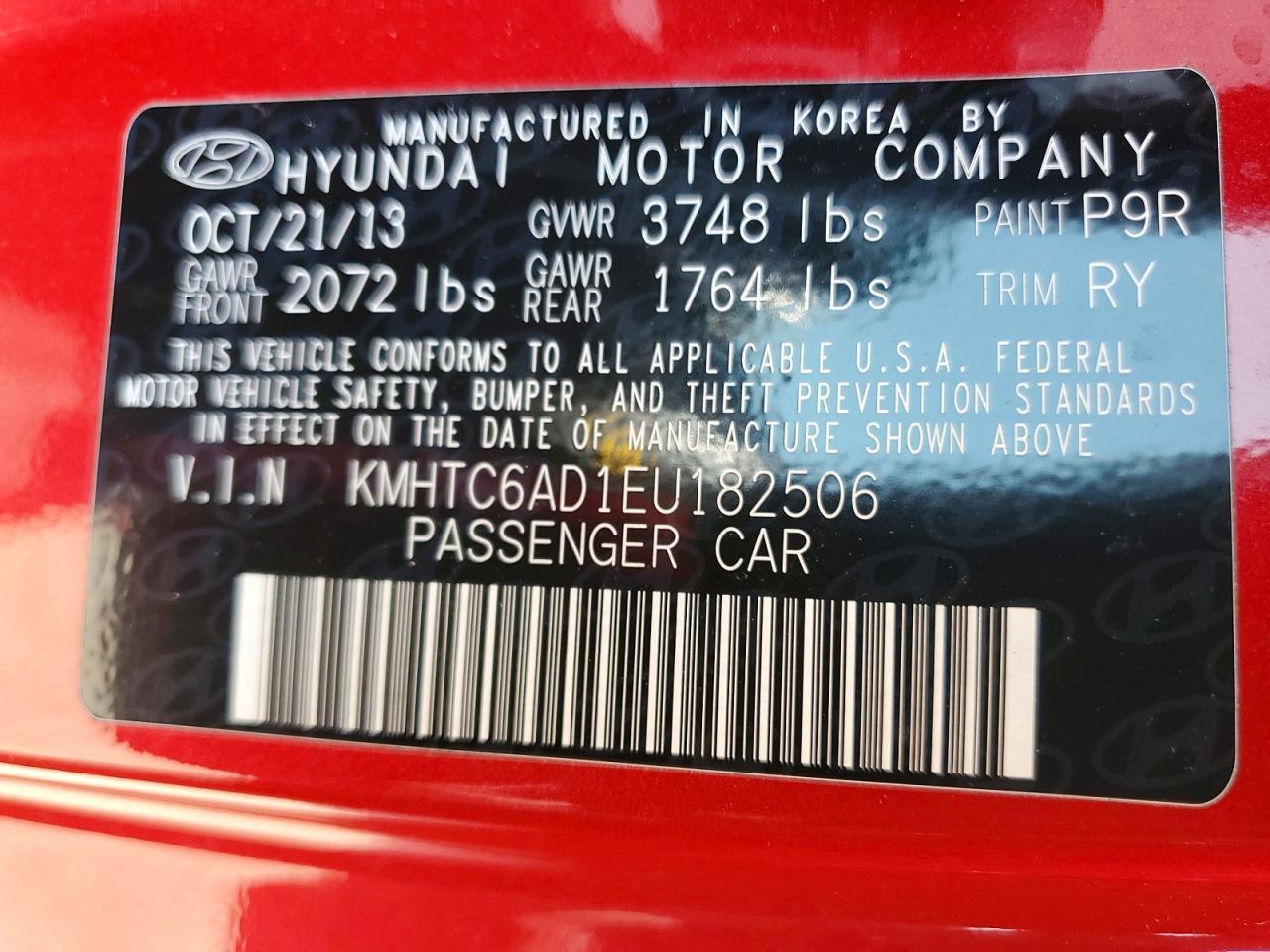2014 Hyundai Veloster Base - zdjęcie 13
