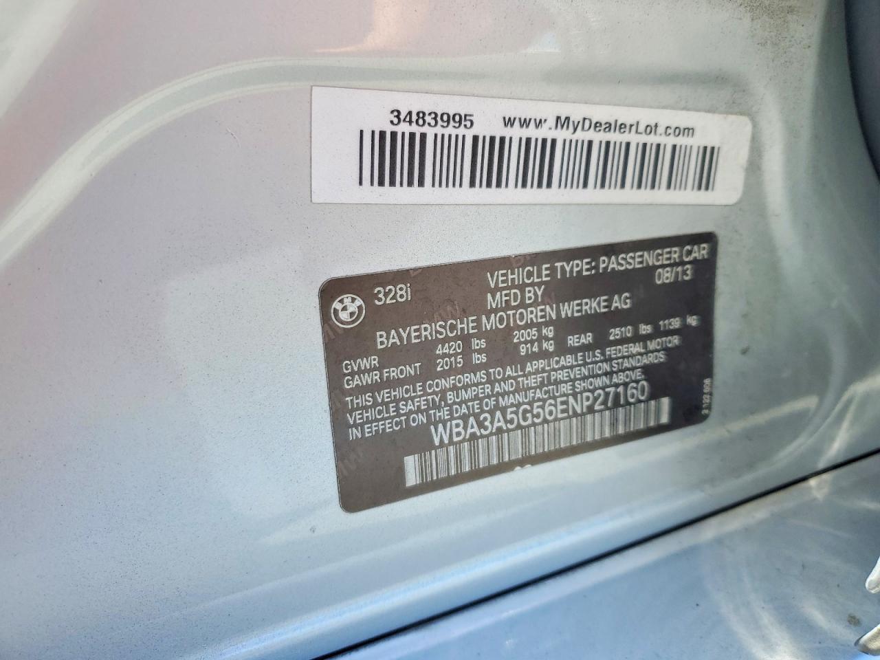 2014 BMW 328 I - zdjęcie 12