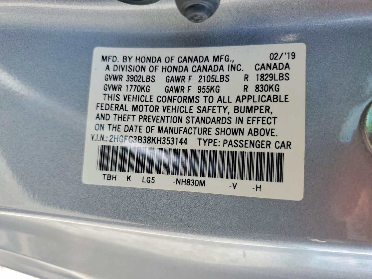 2019 Honda Civic Ex - zdjęcie 13
