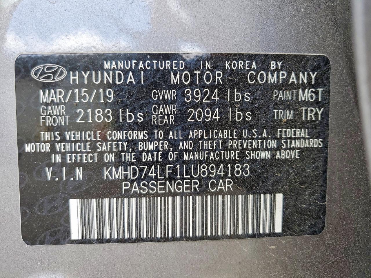 2020 Hyundai Elantra Se - zdjęcie 12