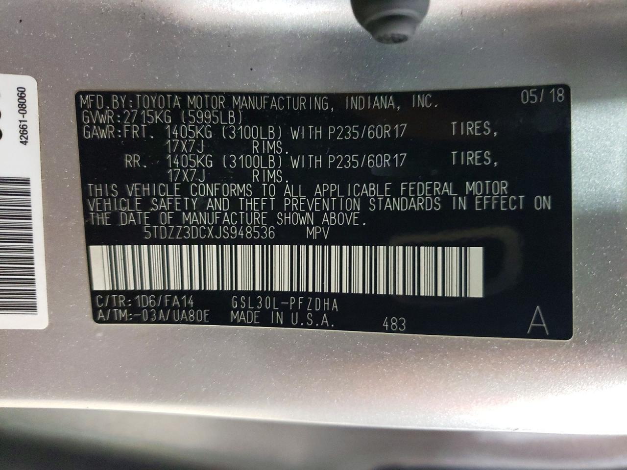 2018 Toyota Sienna L - zdjęcie 13