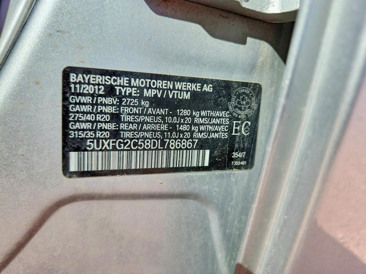 2013 BMW X6 xDrive35I - zdjęcie 14