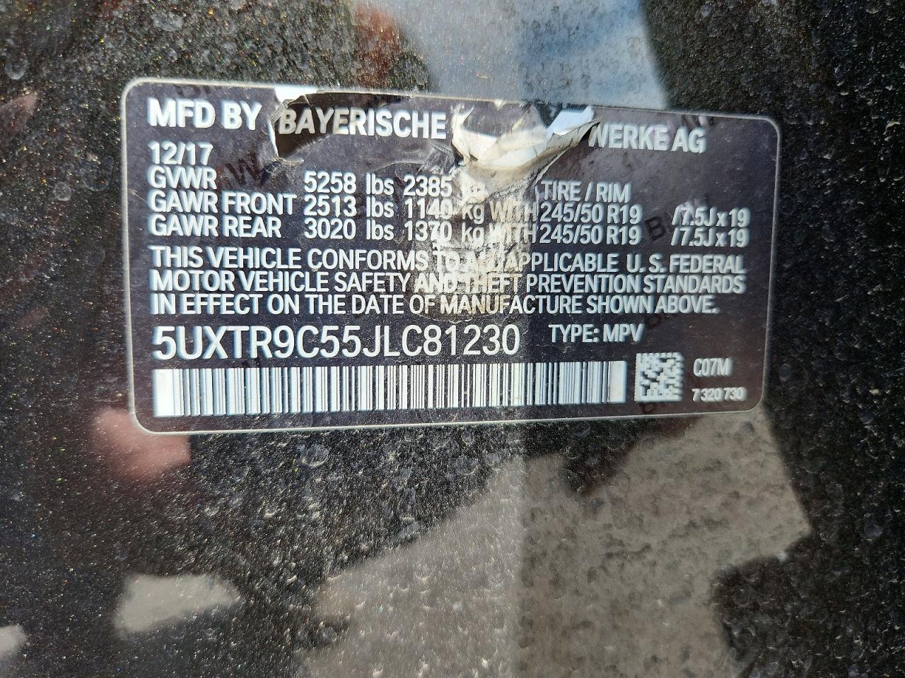 2018 BMW X3 xDrive30I - zdjęcie 14
