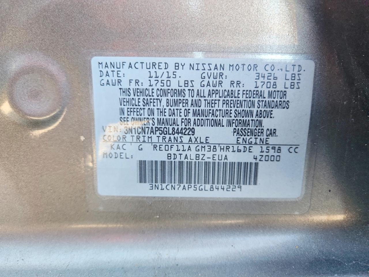 2016 Nissan Versa 1.6 Sv - zdjęcie 12