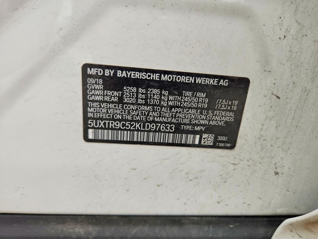 2019 BMW X3 xDrive30I - zdjęcie 12