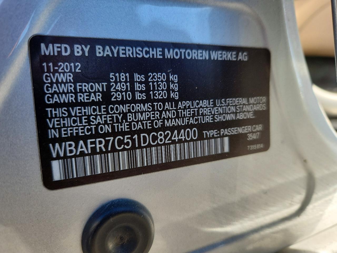2013 BMW 535 I - zdjęcie 12