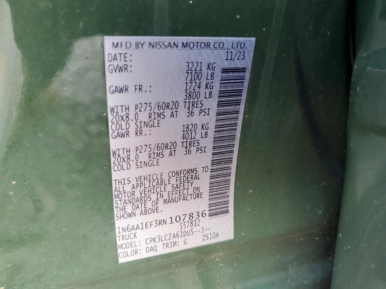 2024 Nissan Titan Sv - zdjęcie 12