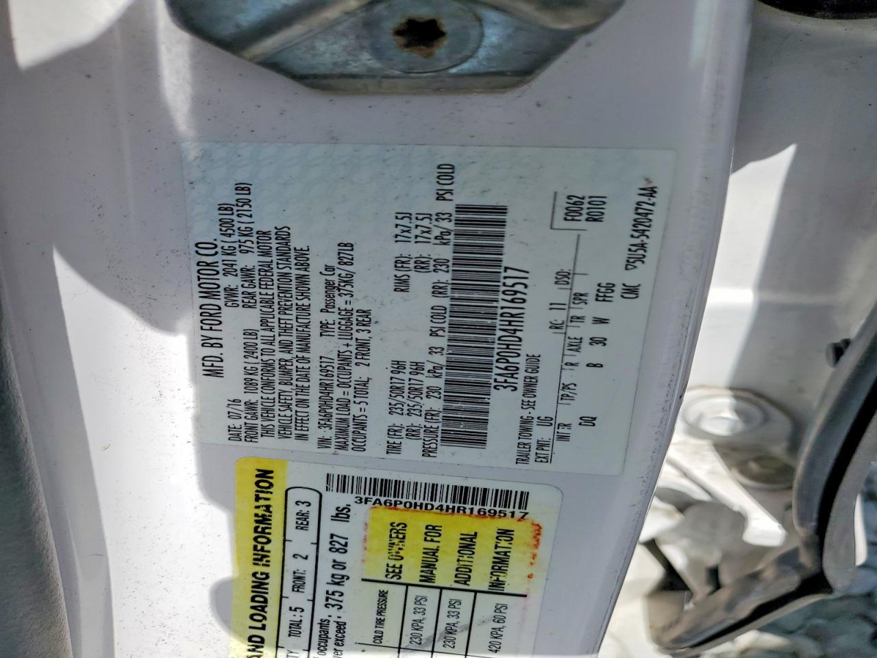 2017 Ford Fusion Se - zdjęcie 12
