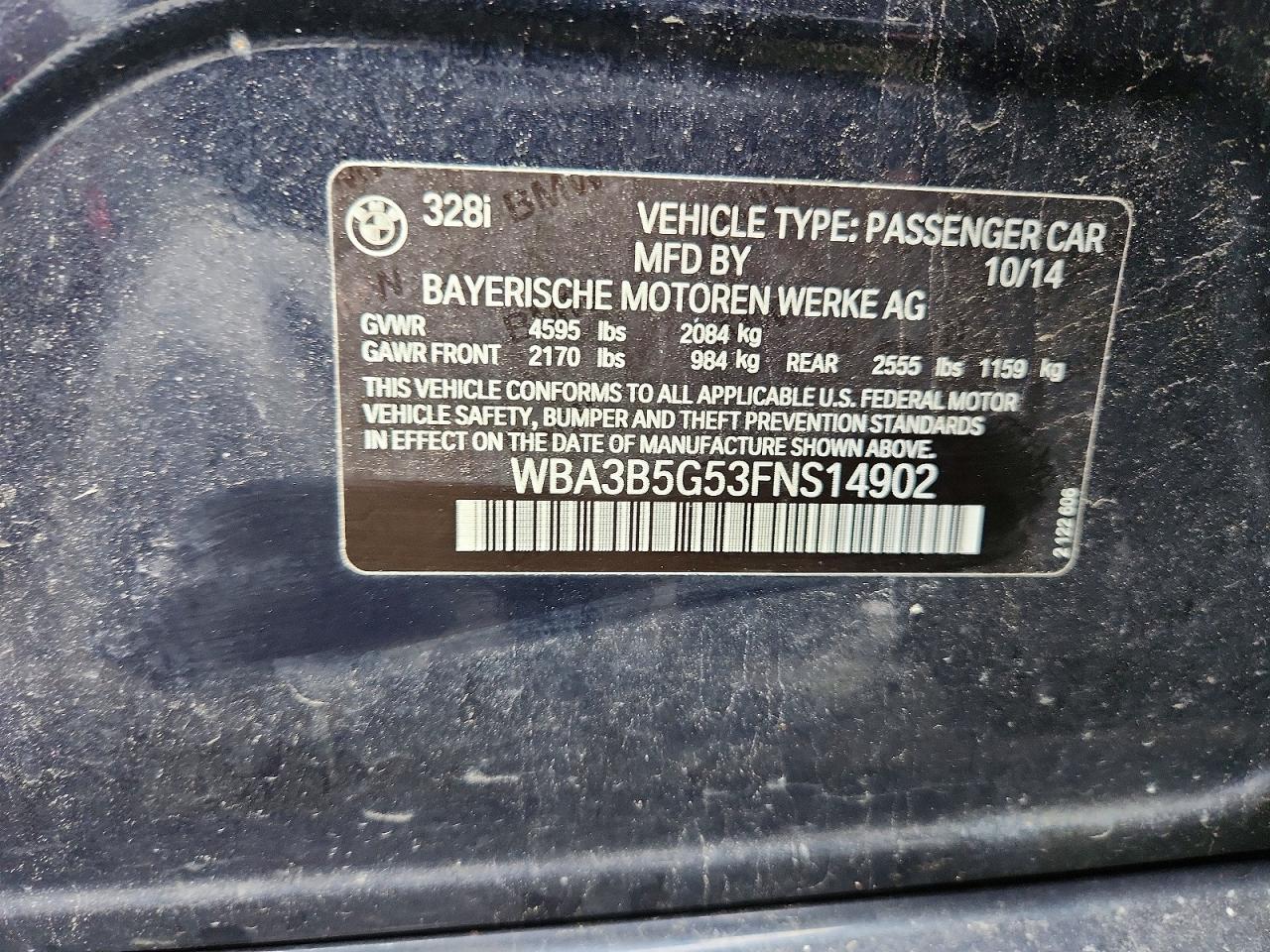 2015 BMW Seria 3 328i - zdjęcie 12